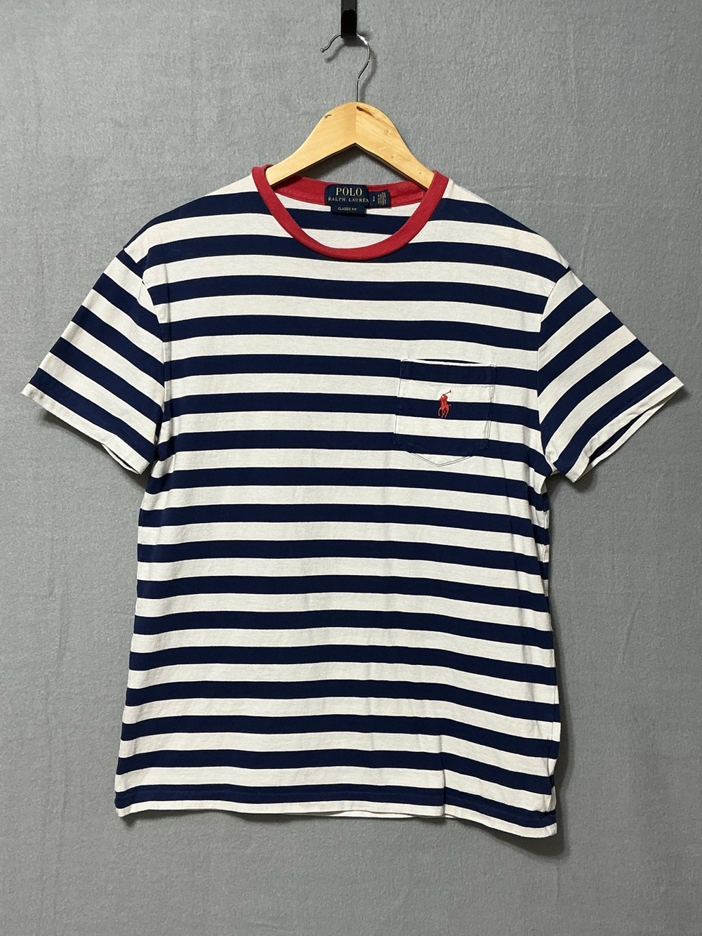 Polo Ralph Lauren Men’s Small Striped Classic Fit Pocket T-Shirt